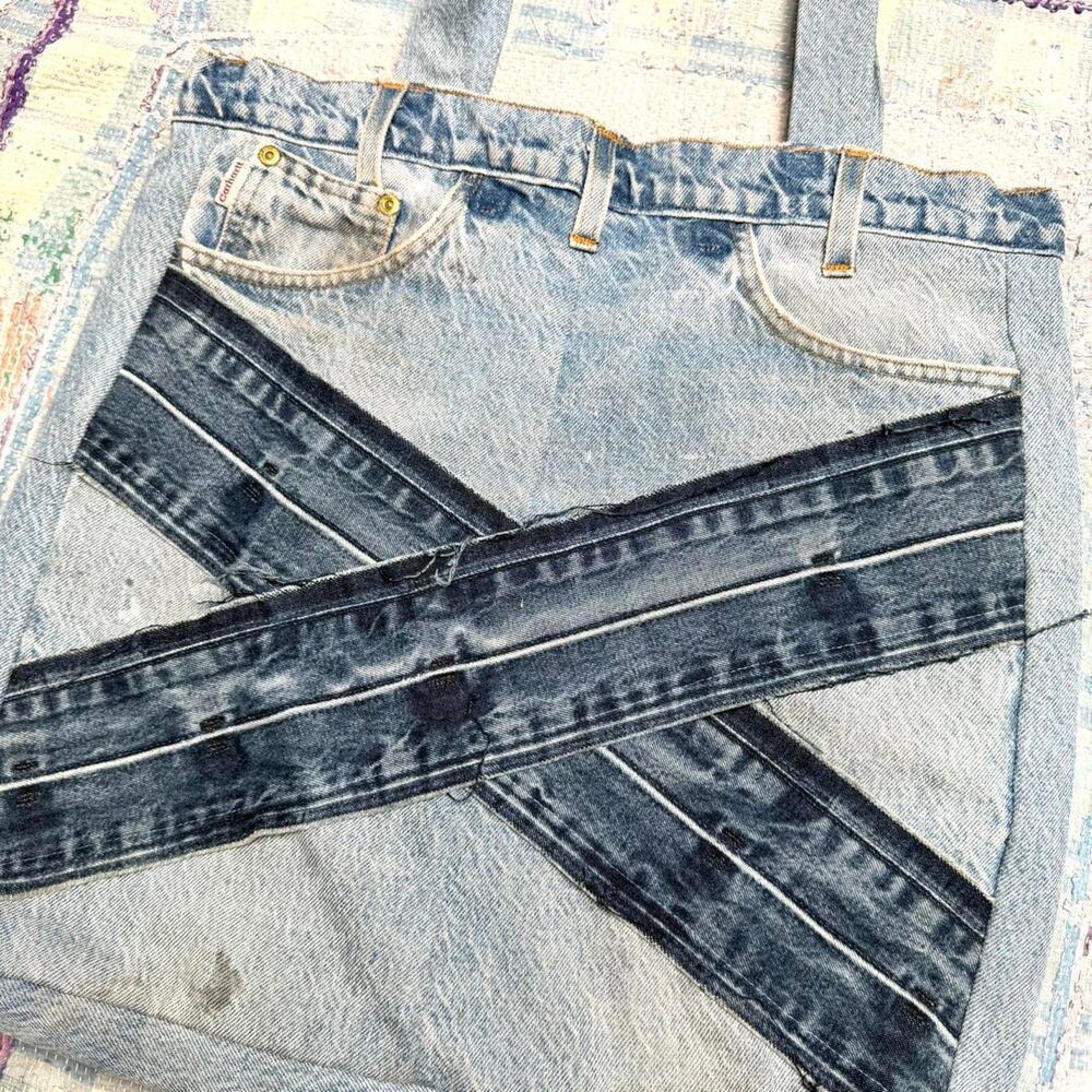 Custom upcycled carhartt tote bag - Picture 7 of 8